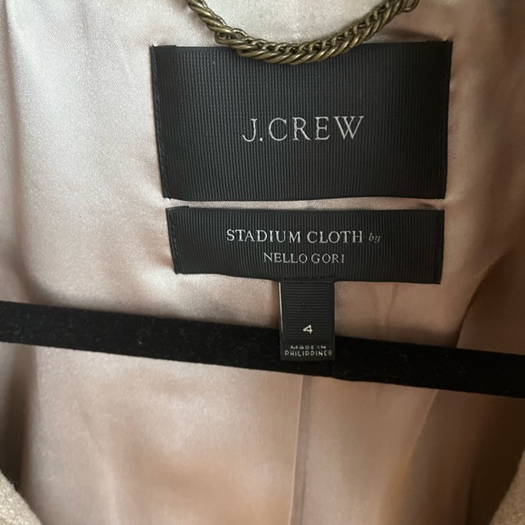 J. Crew Cocoon Coat in Italian Stadium Cloth Sandstone beige size 4 - Picture 4 of 13